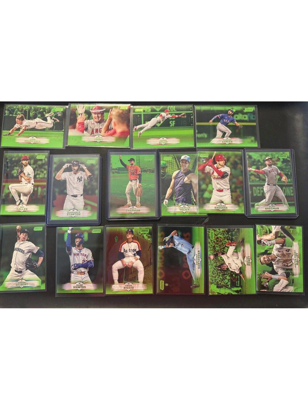 2023 Stadium Club Green Parallel Baseball Card Lot - 17 Cards